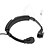 billige Walkie-talkies-3,5 mm + 2,5 mm Walkie Talkie Fleksibel Throat-kontrollerede øretelefon - Black