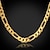 cheap Men&#039;s Necklaces-Men&#039;s Chain Necklace Figaro Box Chain Mariner Chain Classic Hip-Hop Dubai Copper Gold Plated Yellow Gold Golden Necklace Jewelry For Christmas Gifts Party Daily