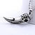 cheap Customized Apparel Accessories-Personalized Gift  Wolf&#039;s Fang Shapes Stainless Steel Jewelry Engraved Pendant Necklace with  60cm Chain