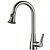 halpa Keittiöhanat-Kitchen Faucet - Yksi reikä Harjattu nikkeli Ulosvedettävä / pull-down / Tall / Korkea Arc Pöytäasennus Nykyaikainen Kitchen Taps / Messinki / Yksi kahva yksi reikä