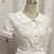cheap Lolita Dresses-Princess Sweet Lolita Blouse / Shirt Women&#039;s Girls&#039; Japanese Cosplay Costumes White Lace Puff Balloon Sleeve Short Sleeve Lolita / Chiffon