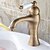 cheap Bathroom Sink Faucets-Traditional Centerset Ceramic Valve One Hole Single Handle One Hole Antique Brass, Bathroom Sink Faucet Bath Taps