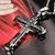 cheap Religious Jewelry-Men&#039;s Pendant Necklace Cross Ladies Personalized Fashion Cross Stainless Steel Rhinestone Titanium Steel Golden Black Silver Necklace Jewelry For Halloween Gift Casual Daily Sports