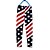 levne Legíny-Dámská Stripes Americká vlajka Legíny