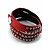 billige Mode Armbånd-Kushang Fashion Weave nitte armbånd (Rød)