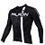 preiswerte Fahrradbekleidung damen-ILPALADINO Herren Langarm Fahrradtrikot Winter Sommer Polyester Schwarz Streifen Fahhrad Trikot / Radtrikot Oberteile Bergradfahren Straßenradfahren warm halten UV-resistant Rasche Trocknung Sport