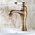 billiga Badrumshandfat-Traditional Centerset Ceramic Valve One Hole Single Handle One Hole Antique Brass, Bathroom Sink Faucet Bath Taps