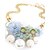 abordables Colliers-Conception de mode d&#039;alliage de fleur plaqué or avec imitation collier de perles (plus de couleurs)