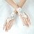 cheap Party Gloves-Wrist Length Fingerless Glove Lycra Bridal Gloves / Party/ Evening Gloves Sequins / Floral / Rhinestone