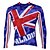 cheap Women&#039;s Cycling Clothing-ILPALADINO Men&#039;s Cycling Jersey Long Sleeve Winter Bike Jersey Top with 3 Rear Pockets Mountain Bike MTB Road Bike Cycling Thermal Warm Breathable Ultraviolet Resistant British UK National Flag