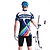 abordables Ensembles de vêtements pour hommes-Mysenlan Homme Manches Courtes Maillot et Cuissard Velo Cyclisme - Bleu Vélo Cuissard  / Short Maillot Shorts Rembourrés Respirable La peau 3 densités Séchage rapide Des sports Coton Courbe VTT Vélo