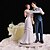 billige Kaketopper-Kakepynt Blomster Tema Klassisk Tema Klassisk Par Harpiks Bryllup med Gaveeske