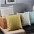 cheap Throw Pillows-4 pcs Cotton/Linen Pillow Cover, Geometric Country