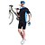 ieftine Seturi de îmbrăcăminte pentru bărbați-Mysenlan Bărbați Manșon scurt Jerseu Cycling - Galben Albastru Bicicletă Jerseu Topuri Rezistent la Vânt Respirabil Uscare rapidă Sport Bumbac 100% Poliester Îmbrăcăminte / Înaltă Elasticitate