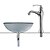 preiswerte Waschschalen-Waschbecken für Badezimmer / Armatur für Badezimmer / Einbauring für Badezimmer Moderne - Hartglas Rundförmig Vessel Sink