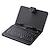 billige Tabletetuier&amp;Skærmbeskyttelse-7 tommer læderetui med tastatur Stylus og Micro USB til Tablet PC