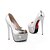 cheap Women&#039;s Heels-Women&#039;s Wedding Summer Stiletto Heel Leatherette Silver Gold