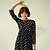 cheap Women&#039;s Dresses-Women&#039;s Chiffon Round Collar Polka Dot Long Sleeve Maxi Dress