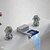 cheap Bathroom Sink Faucets-Bathroom Sink Faucet - Waterfall / LED Chrome Widespread Three Holes / Two Handles Three Holes