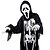 preiswerte Zubehör-White Ghost Maske mit Head Cover Schrei Schabernack Scary Cosplay Gadgets für Halloween-Kostüm-Party