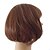 お買い得  トレンドの合成ウィッグ-人工毛ウィッグ カール ボブスタイル・ヘアカット バング付き かつら ショート ベージュ 合成 女性用 ナチュラルヘアライン ブラウン