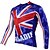 cheap Women&#039;s Cycling Clothing-ILPALADINO Men&#039;s Cycling Jersey Long Sleeve Winter Bike Jersey Top with 3 Rear Pockets Mountain Bike MTB Road Bike Cycling Thermal Warm Breathable Ultraviolet Resistant British UK National Flag