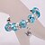 cheap Bead Bracelets-Blue Beads Charm Bracelet