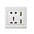 voordelige Elektrische stekkers &amp; Stopcontacten-EU + VS + UK + Dual-USB AC Power Socket Panel