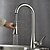 cheap Kitchen Faucets-Kitchen faucet - One Hole Nickel Brushed Pull-out / ­Pull-down / Tall / ­High Arc Deck Mounted Contemporary Kitchen Taps / Brass / Single Handle One Hole