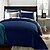 cheap Duvet Covers-Huani® Quilt Set,3 Pieces Plaid Navy Polyester