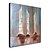 abordables Peintures paysages-Peinture à l&#039;huile Hang-peint Peint à la main - Abstrait Contemporain Inclure cadre intérieur / Toile tendue