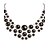 abordables Collares-JANE PIEDRA Negro Moderno Bib Cluster Collar llamativo