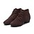cheap Dance Boots-Women&#039;s Dance Sneakers Suede Sneaker Heel Lace-up Black Brown Blue Fuchsia 1&quot; - 1 3/4&quot;
