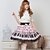 levne Etnické a kulturní Kostýmy-Sukně Sweet Lolita Princeznovské Cosplay Lolita šaty Růžová Tisk Lolita Medium Length Sukně Pro Dámské Polyester