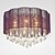 cheap Ceiling Lights-Modern Crystal Ceiling Lamp  6 Lights With Purple Flower Lamp Shade
