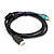 abordables Organisateurs de Câbles-1080P HDMI v1.3 mâle à 3 RCA Audio Vidéo AV Adapter Noir Câble (5 pi / 1,5 M)