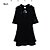 お買い得  レディースドレス-暑い夏デザインブラックハーフスリーブアウト中空レース服STARP服装