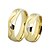 baratos Anéis-2pcs Anéis de Casal Anel de banda For Casal Zircônia cúbica Casamento Presente Diário Aço Inoxidável Aço Titânio Chapeado Dourado Amor Dourado Preto / Imitações de Diamante