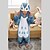 halpa Kigurumi-pyjamat-minttu sininen pöllö koralli fleece lapset kigurumi pyjamat puku (tossut koko: 21cm)