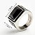 cheap Men&#039;s Jewelry-Eruner®Titanium Steel Men&#039;s Rectangle Gem Ring(Assorted Colors)