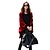 abordables Pulls &amp; Gilets Femme-Couleur Pleine Longue Cardigan Printemps / Eté / Automne Noir / Gris / Rouge