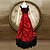 billige Historiske og vintagekostumer-Victoriansk Kostume Gotisk Lolita Klassisk og Traditionel Lolita Dame Kjoler Rød Vintage Cosplay Satin Uden ærmer Lang Længde Plusstørrelser Customized