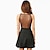 お買い得  レディースドレス-最高品質でのRICHCOCO女性のPUのラップチェストラウンドカラー背中の開いたAラインのドレス