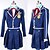 abordables Disfraces de anime-Inspirado por Sword Art Online Asuna Yuuki Animé Disfraces de cosplay Trajes Cosplay Retazos Manga Larga Chaqueta / Blusa / Falda Para Mujer