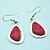 cheap Jewelry Sets-Vintage Antique Silver Turquoise (Include Necklace and Earring) Jewelry Set (Red)