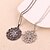 cheap Necklaces-Women&#039;s Pendant Necklace Hollow Out Flower Ladies European Alloy Black White Necklace Jewelry For Party