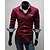 abordables Hauts de Homme-Gloire col de chemise à manches longues classique à l&#039;intérieur de décoration de plaid shirt
