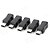 preiswerte Steckdosen &amp; Fassungen-Mini-USB 5-Pin-Stecker Steckverbinder - Schwarz + Silber (5 PCS)