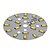 levne LED doplňky-zdm 1pc 9w 500-550lm 18 x 5730 smd leds patch led světelný zdroj deska teplé bílé světlo 3000-3500 k hliníkový substrát (dc21-24v, 300ma)