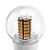Недорогие Упаковка лампочек-Светодиодная круглая лампа E27 7 Вт 120x3528 SMD 580-630 лм 2700-3500 K теплый белый свет (220-240 В)